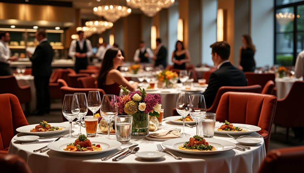 découvrez comment organiser un dîner gastronomique d'entreprise réussi : conseils pour une ambiance raffinée, sélection du menu, choix du lieu et astuces pour impressionner vos convives lors de votre événement professionnel.