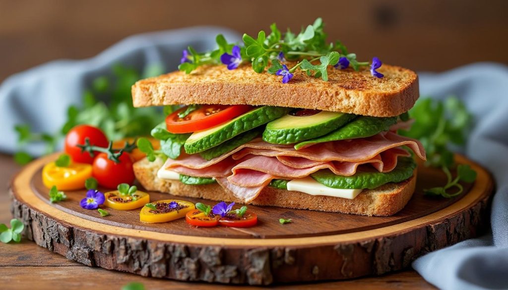 découvrez l'art du sandwich gastronomique : une alliance parfaite de saveurs raffinées et d'ingrédients de qualité pour une expérience culinaire unique.